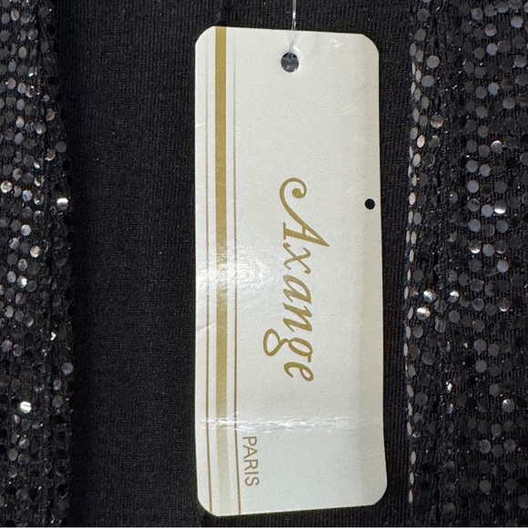 Axange Paris Black Sequin Open Jacket NWT | Made in France - Picture 3 of 6